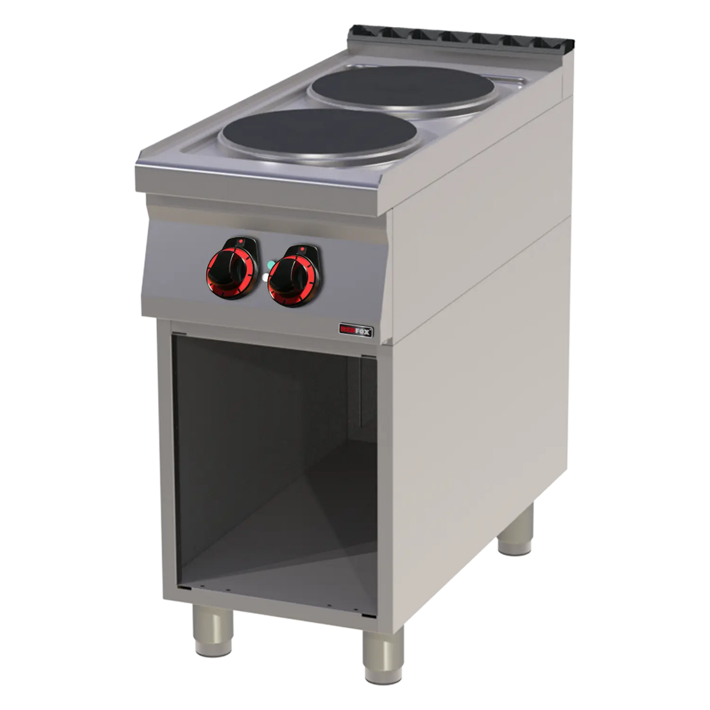 Cooking range electric 2x plate on open cabinet  | REDFOX - SP 90/40 E