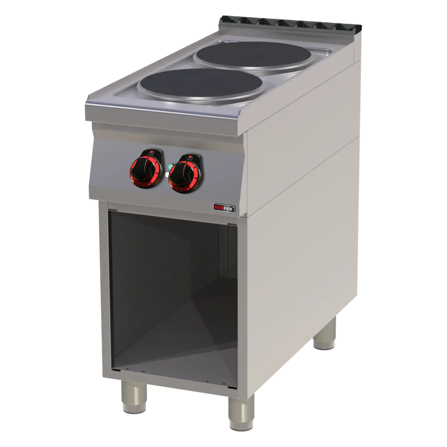Cooking range electric 2x plate on open cabinet  | REDFOX - SP 90/40 E