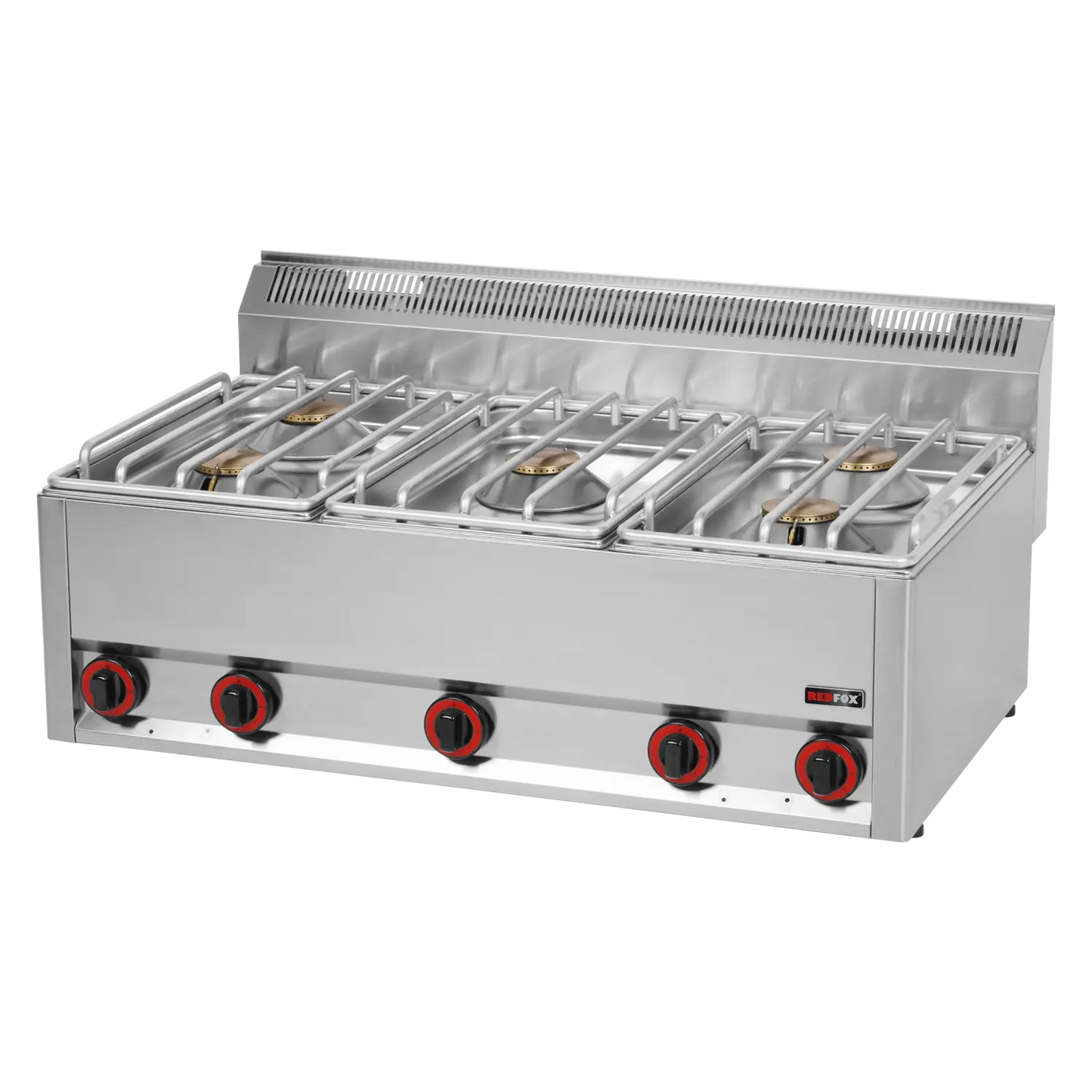Cooking range gas 5x burner without cabinet | REDFOX - SP 90/5 GLS