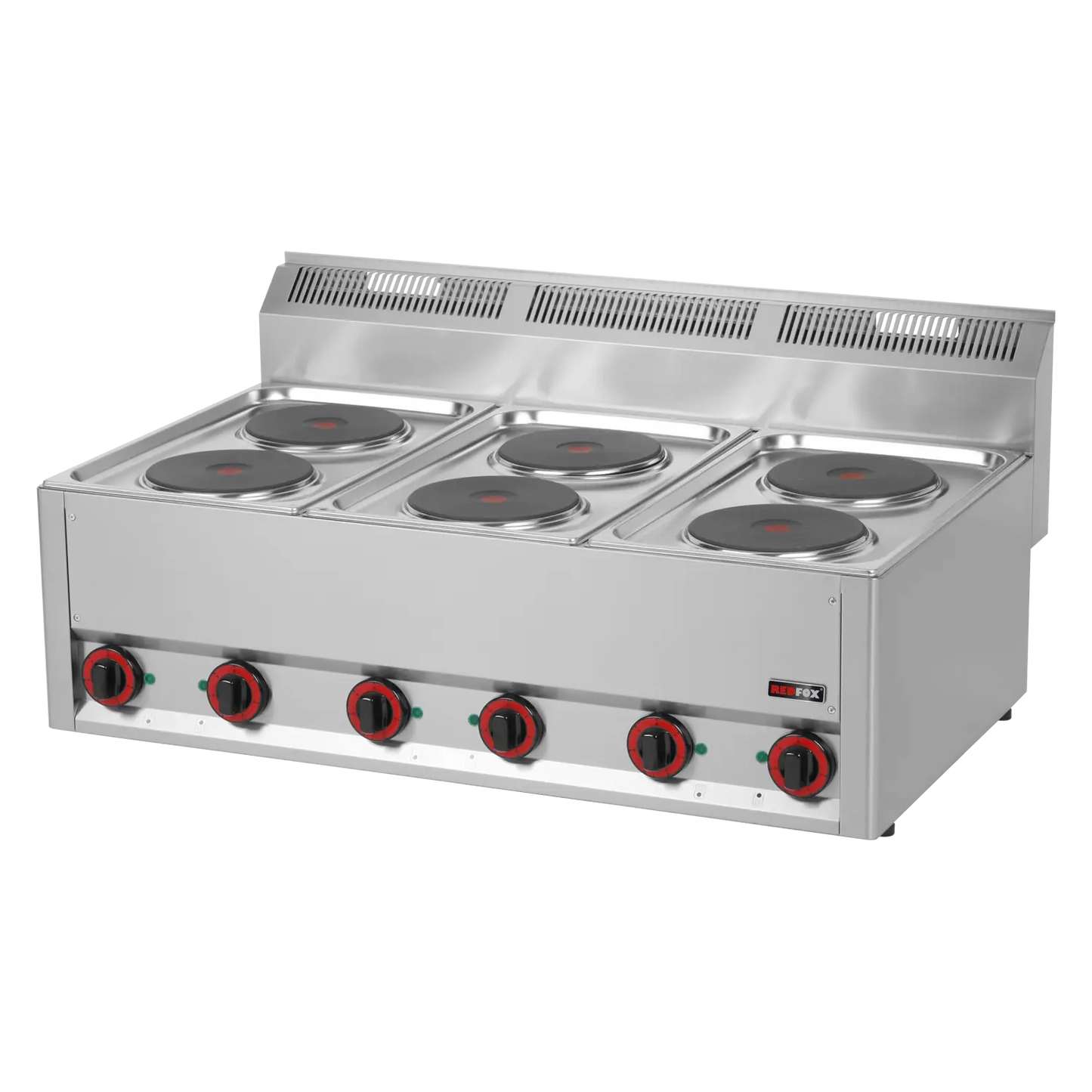 Cooking range electric 6x plate without cabinet 400 V | REDFOX - SP 90 ELS
