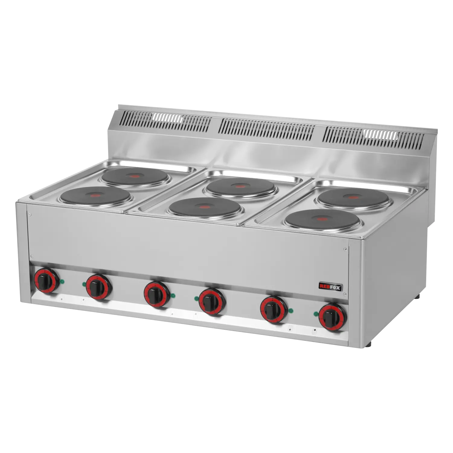 Cooking range electric 6x plate without cabinet 400 V | REDFOX - SP 90 ELS