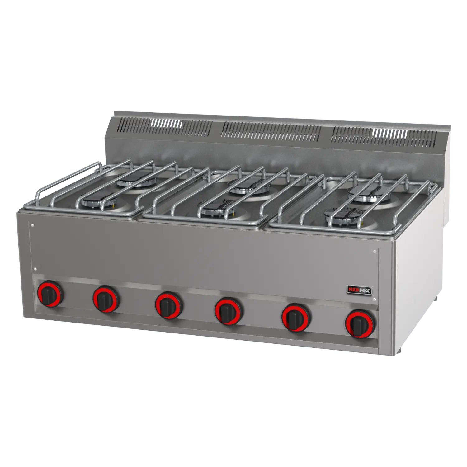 Cooking range gas 6x burner without cabinet | REDFOX - SP 90 GL