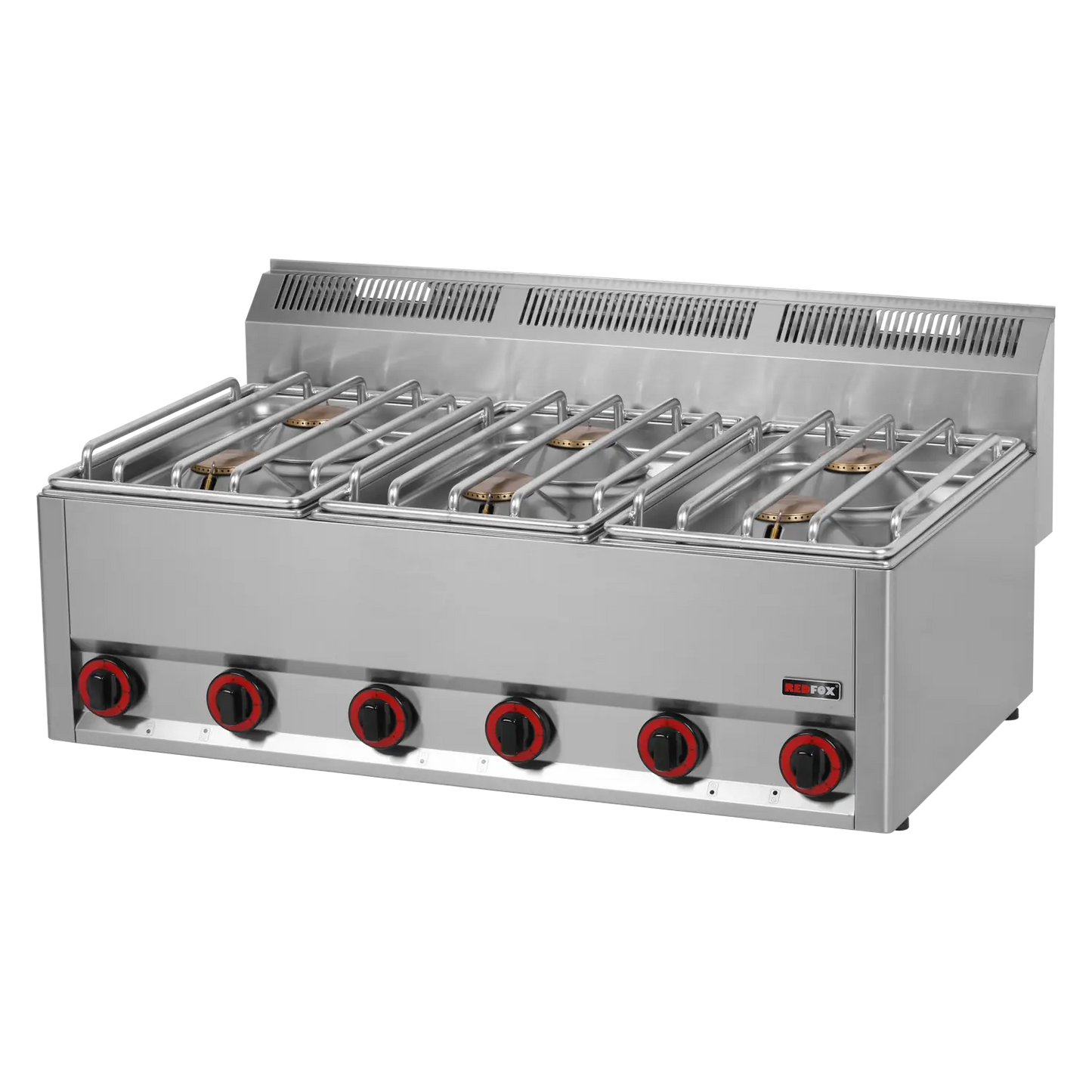Cooking range gas 6x burner without cabinet | REDFOX - SP 90 GLS
