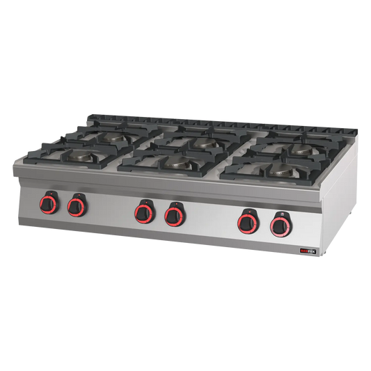 Cooking range gas 6x burner ECO without cabinet | REDFOX - SPB 70/012 G