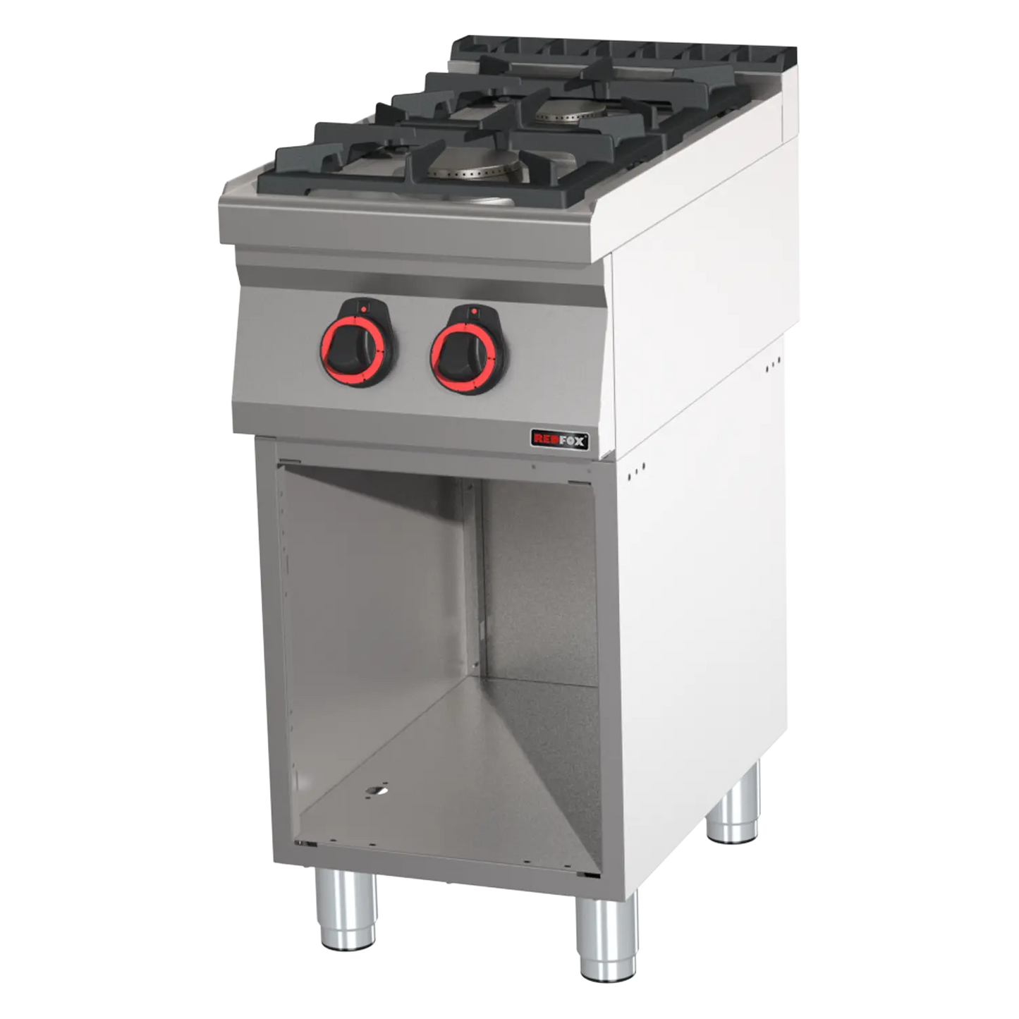Cooking range gas 2x burner ECO on open cabinet | REDFOX - SPB 70/40 G