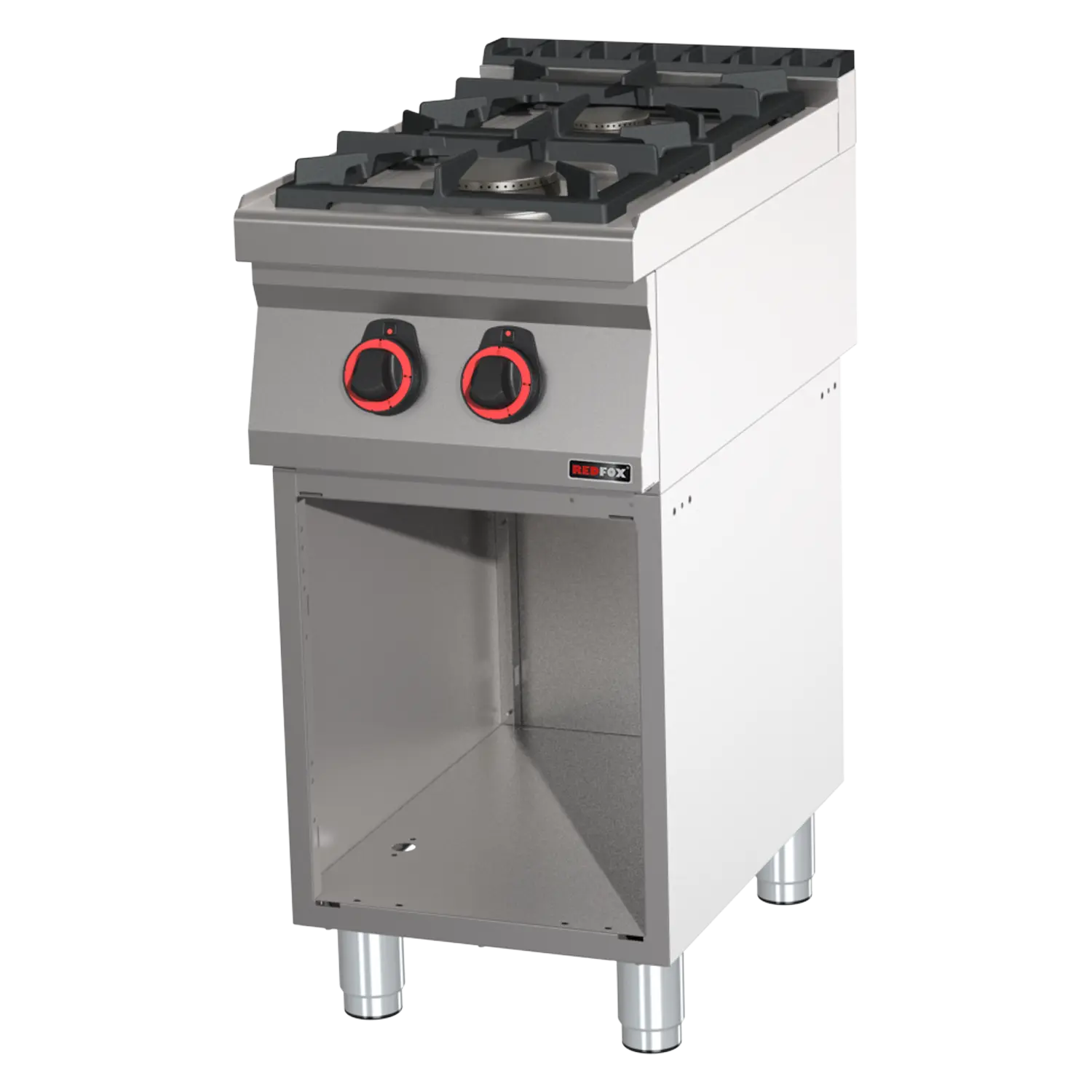 Cooking range gas 2x burner ECO on open cabinet | REDFOX - SPB 70/40 G