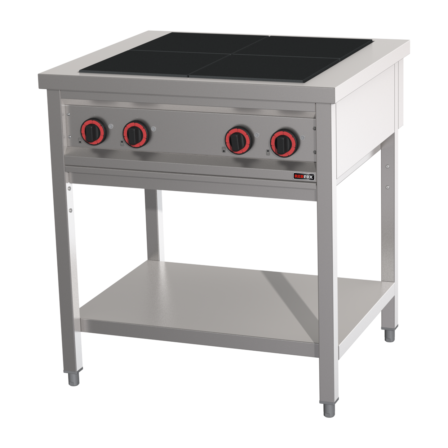 Cooking range electric 4x plate on open cabinet 400 V | REDFOX - SPF 80 E