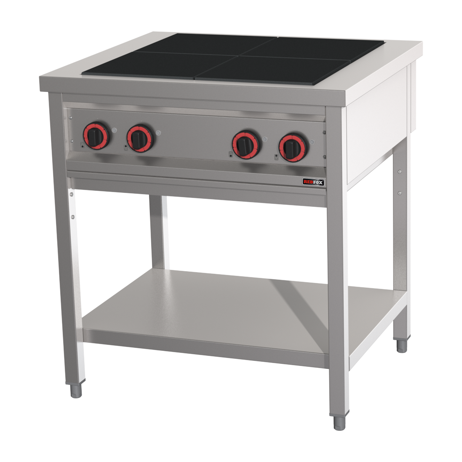Cooking range electric 4x plate on open cabinet 400 V | REDFOX - SPF 80 E