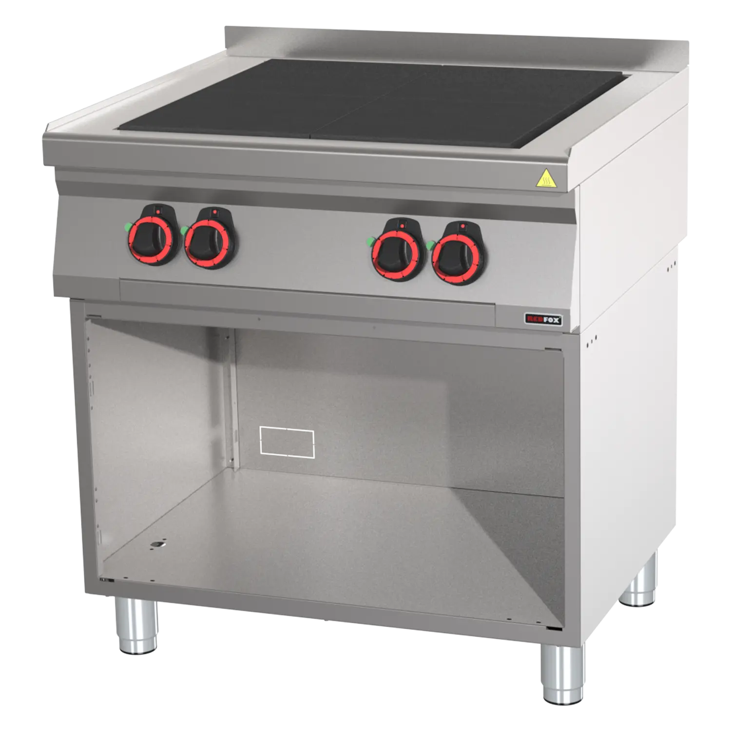 Cooking range electric with 4 solid top plates on open cabinet | REDFOX - SPL 70/80 E