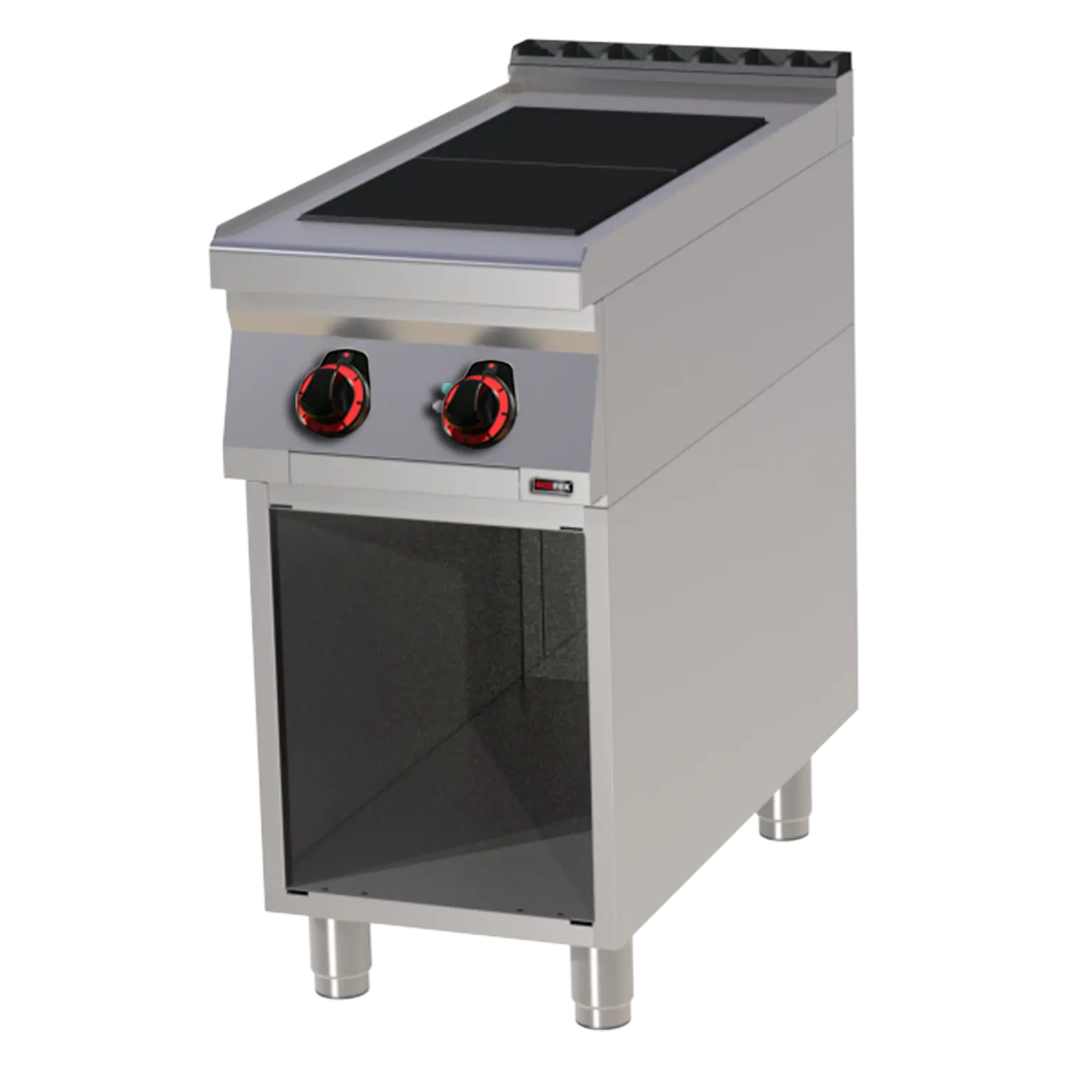 Cooking range electric 2x plate on open cabinet 400 V | REDFOX - SPL 90/40 E