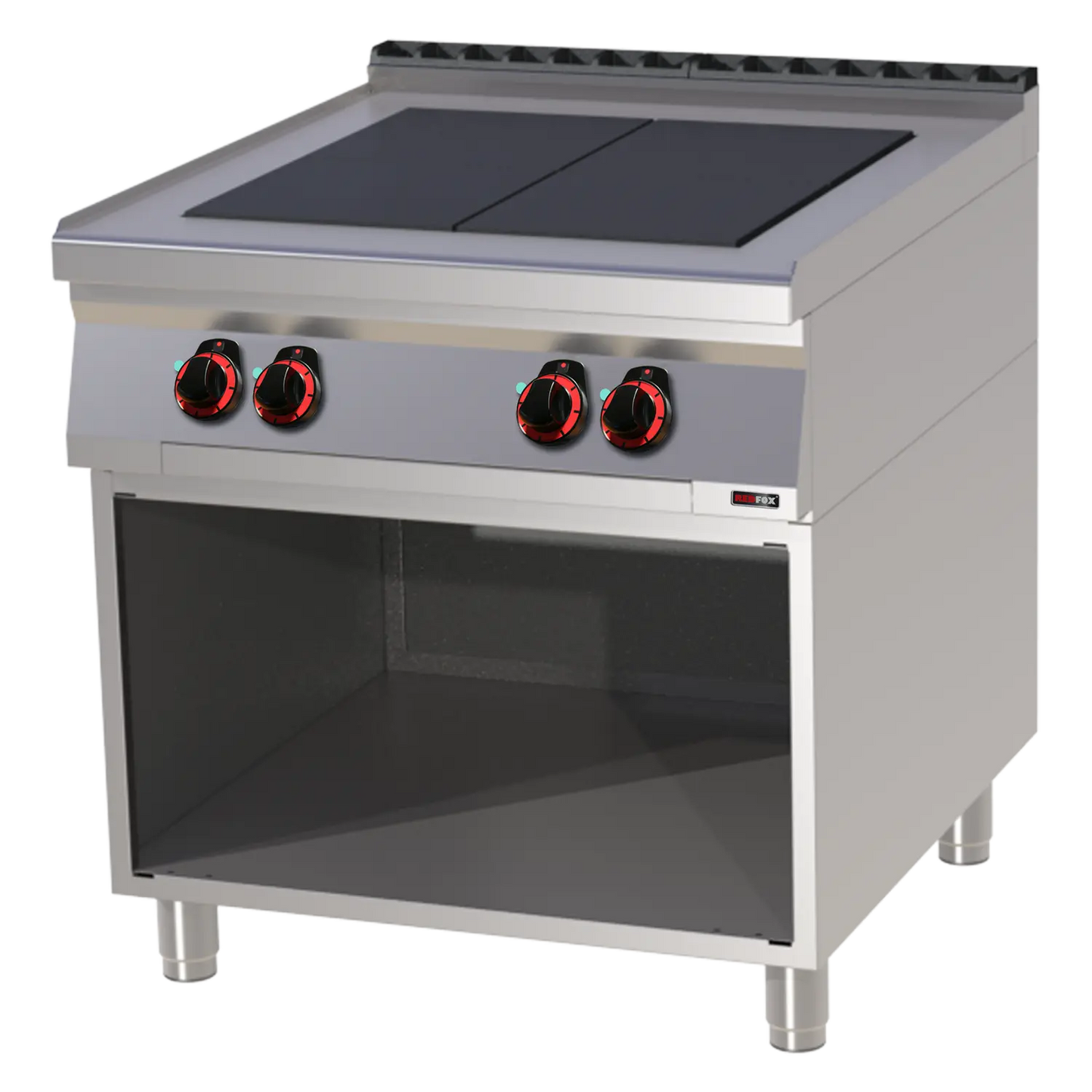 Cooking range electric 4x plate on open cabinet 400 V | REDFOX - SPL 90/80 E
