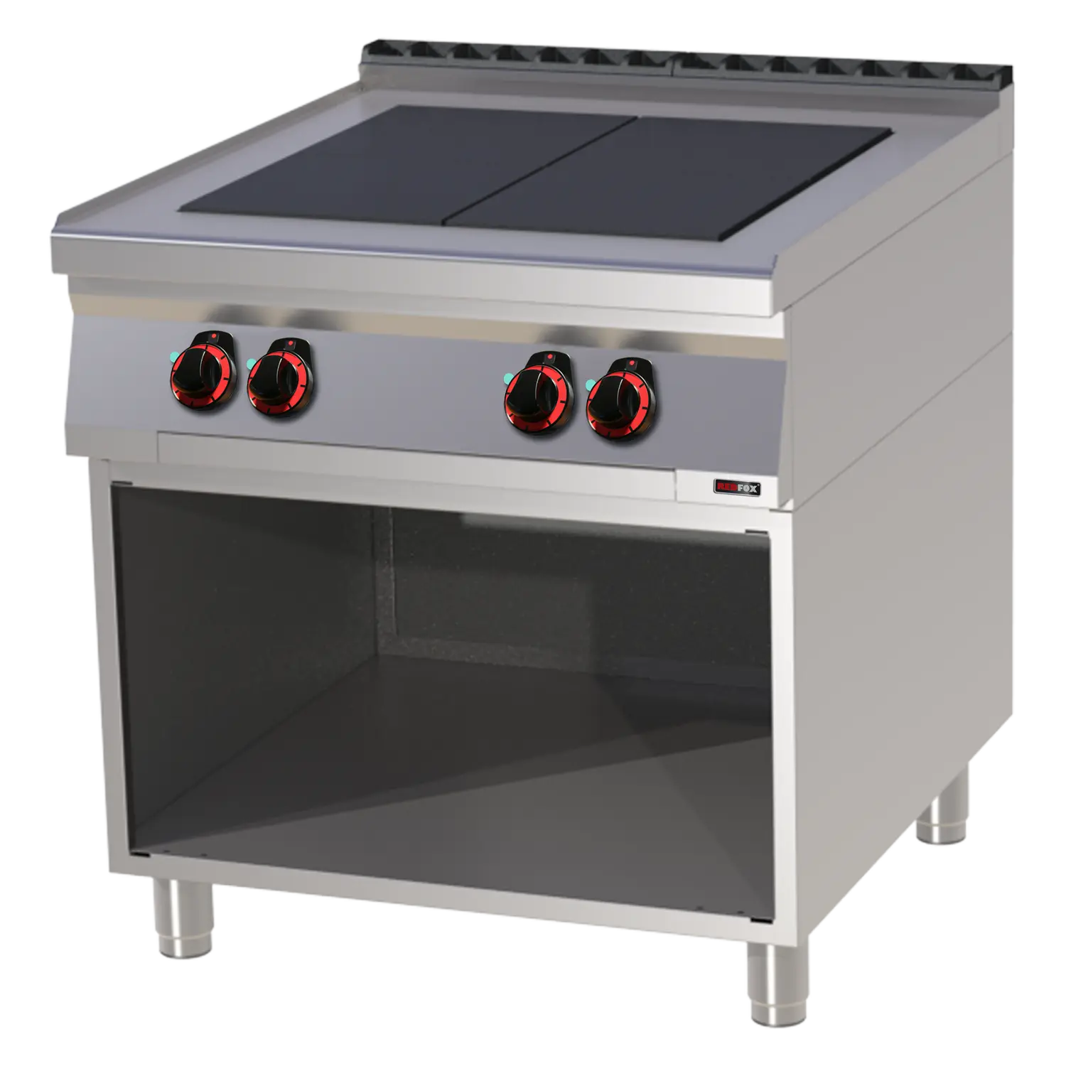 Cooking range electric 4x plate on open cabinet 400 V | REDFOX - SPL 90/80 E