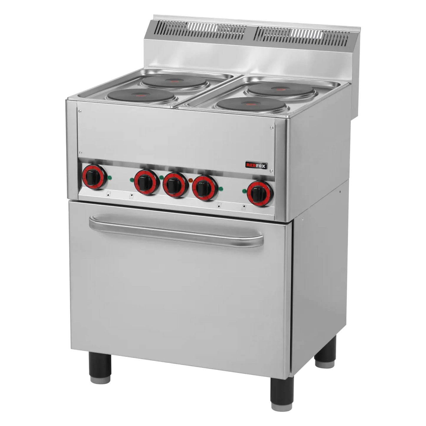 Cooking range electric with electric convection oven GN 1/1 - 4x plate 400 V | REDFOX - SPT 60 ELS