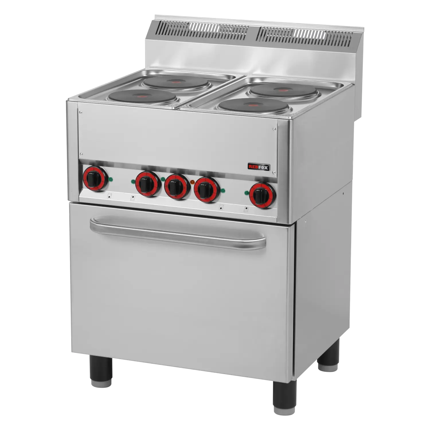 Cooking range electric with electric convection oven GN 1/1 - 4x plate 400 V | REDFOX - SPT 60 ELS