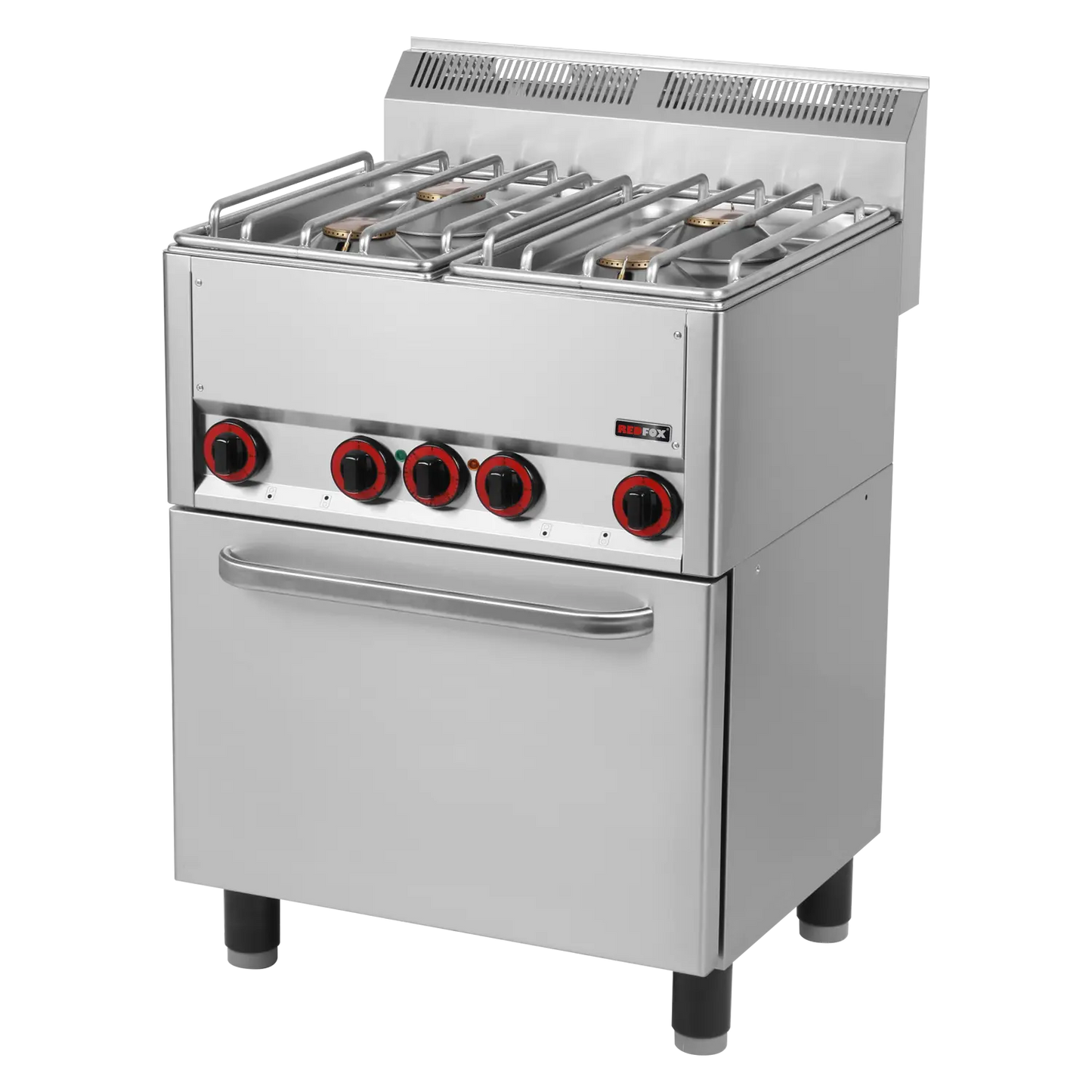 Cooking range combined with electric convection oven GN 1/1 - 4x burner  | REDFOX - SPT 60 GLS