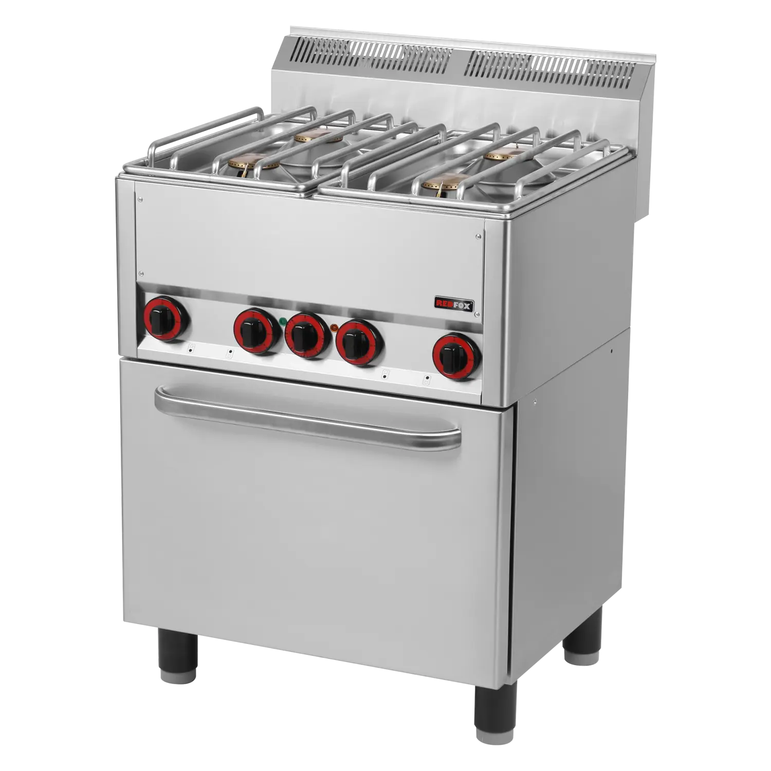 Cooking range combined with electric convection oven GN 1/1 - 4x burner  | REDFOX - SPT 60 GLS