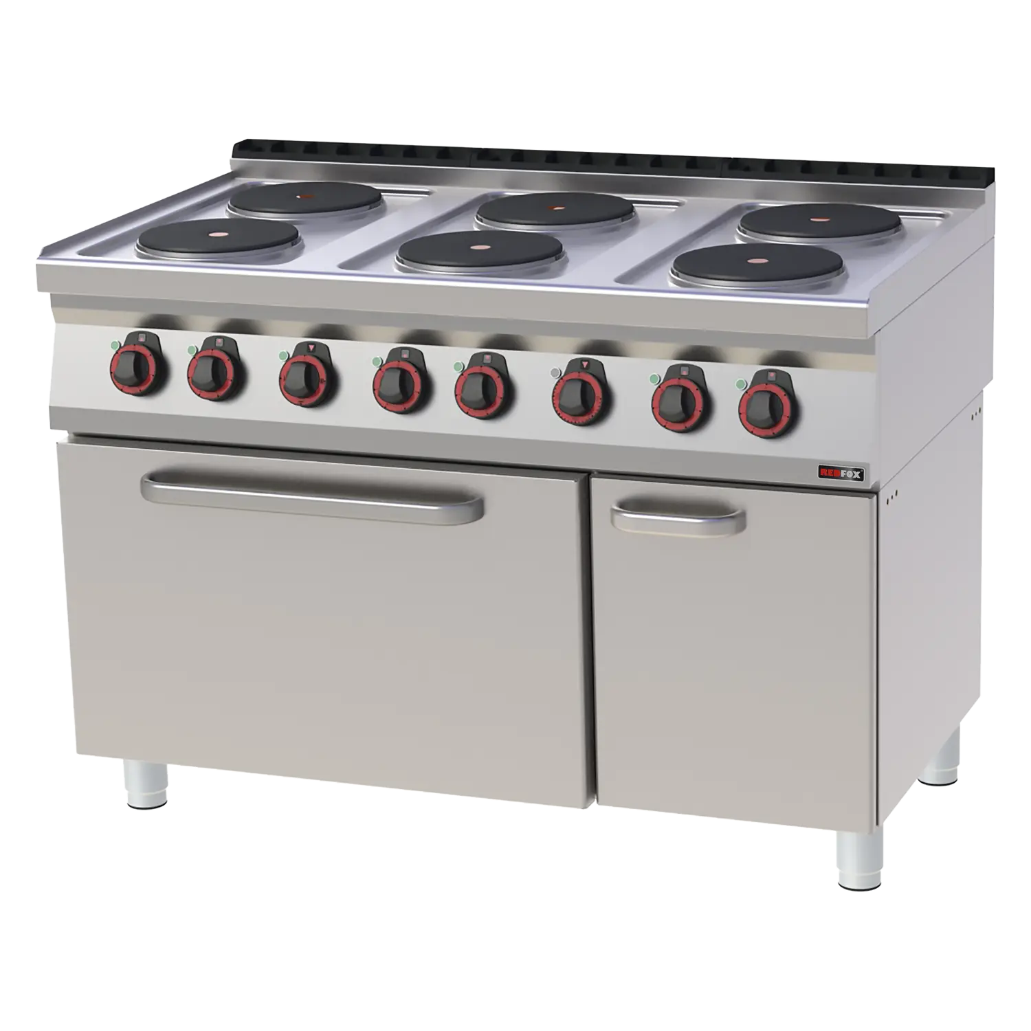 Cooking range electric with static electric oven GN 2/1 - 6x plate 400 V | REDFOX - SPT 70/120-21 E