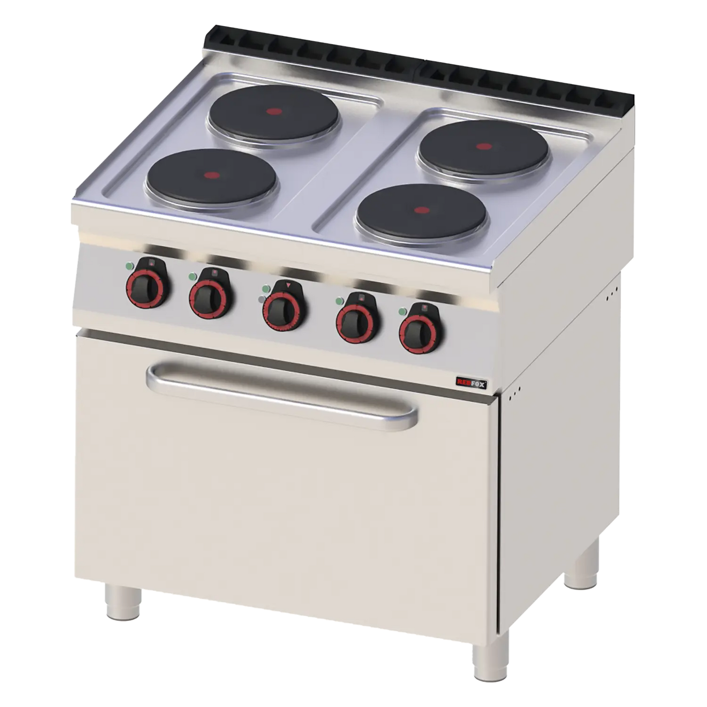 Cooking range electric with electric convection oven GN 1/1 - 4x plate 400 V | REDFOX - SPT 70/80 11 E