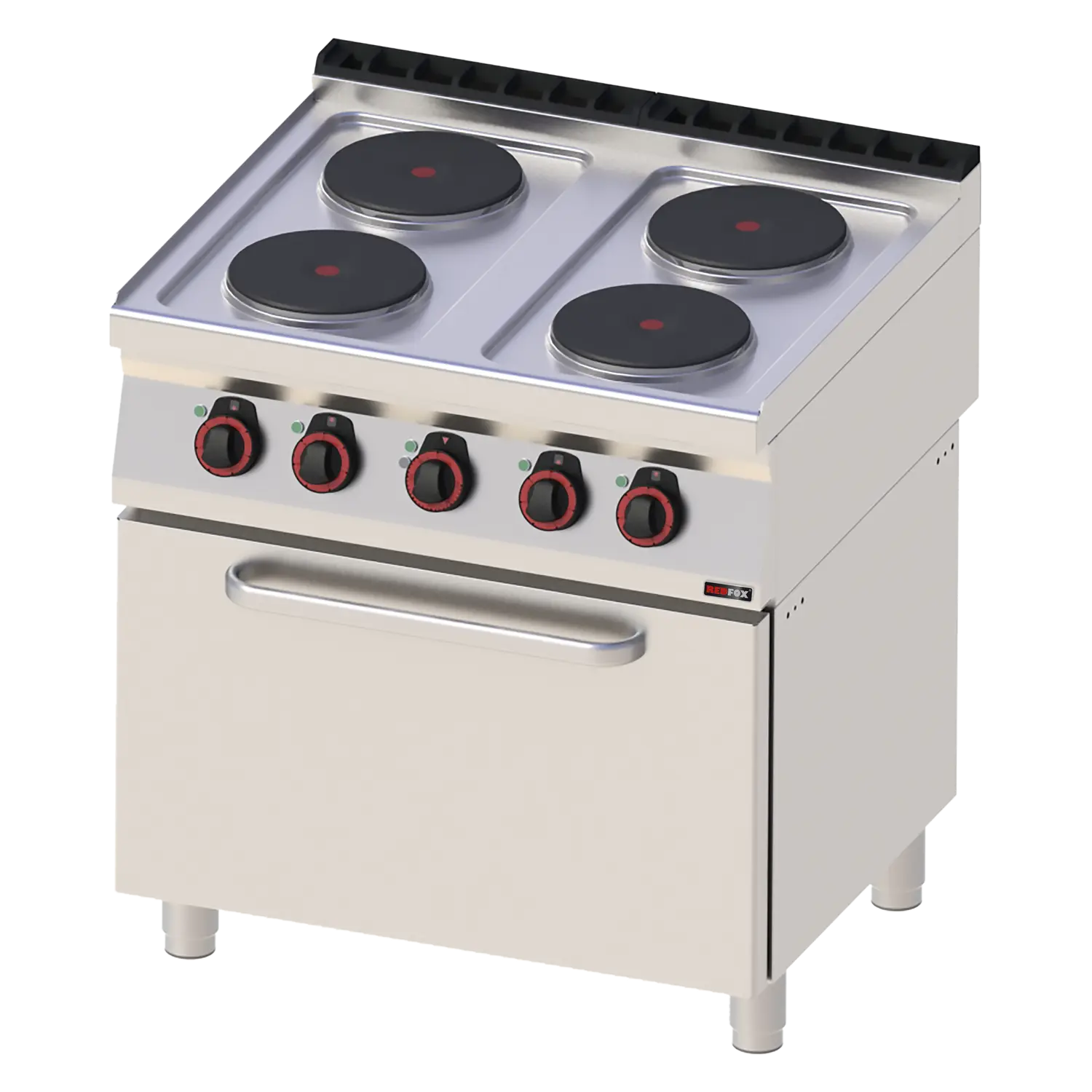 Cooking range electric with electric convection oven GN 1/1 - 4x plate 400 V | REDFOX - SPT 70/80 11 E