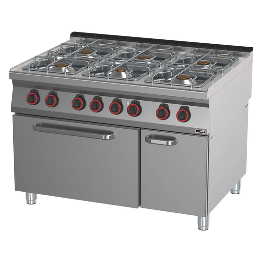 Cooking range gas with oven 2/1 | REDFOX - SPT 90/120-21 GE