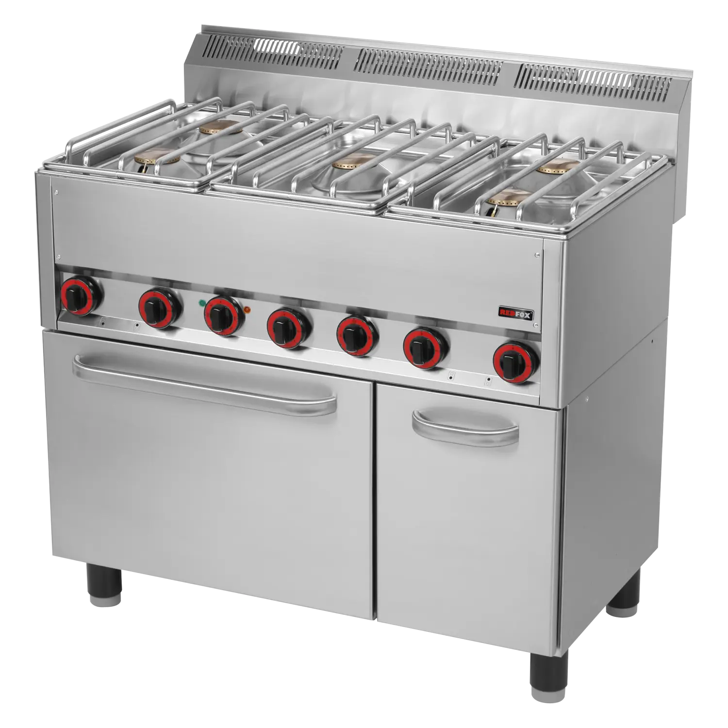 Cooking range combined with electric convection oven GN 1/1 - 5x burner  | REDFOX - SPT 90/5 GLS