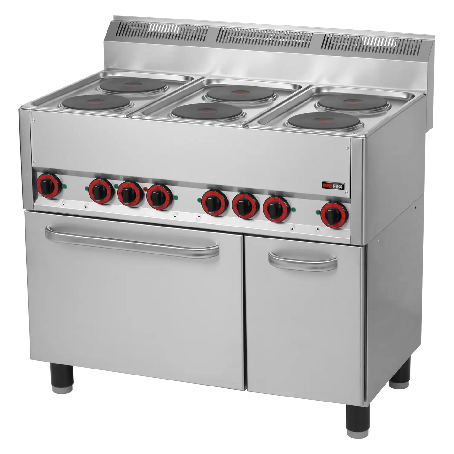 Cooking range electric with convectin oven GN 1/1 - 6x plate 400 V | REDFOX - SPT 90 ELS