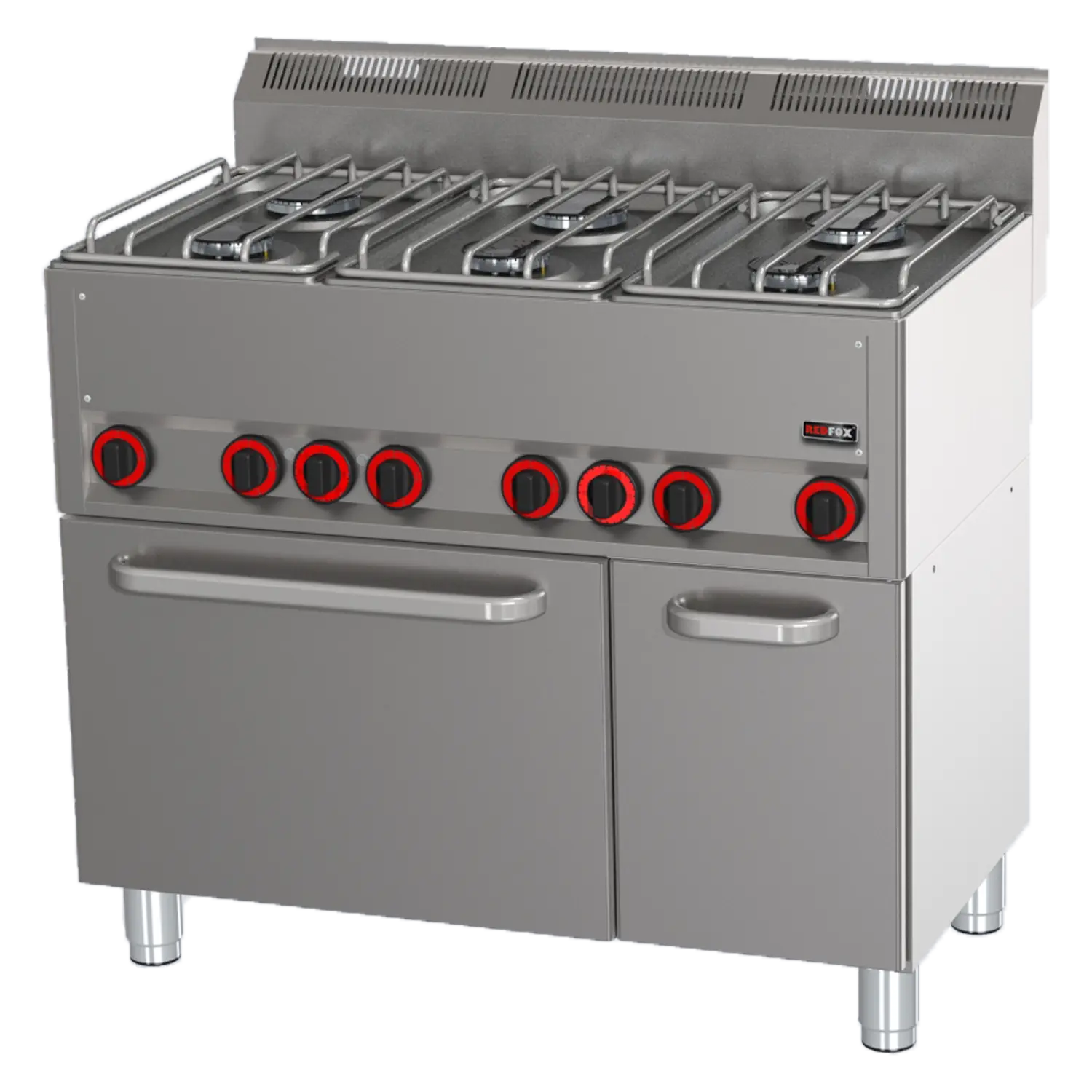 Cooking range combined with electric convection oven GN 1/1 - 6x burner  | REDFOX - SPT 90 GL