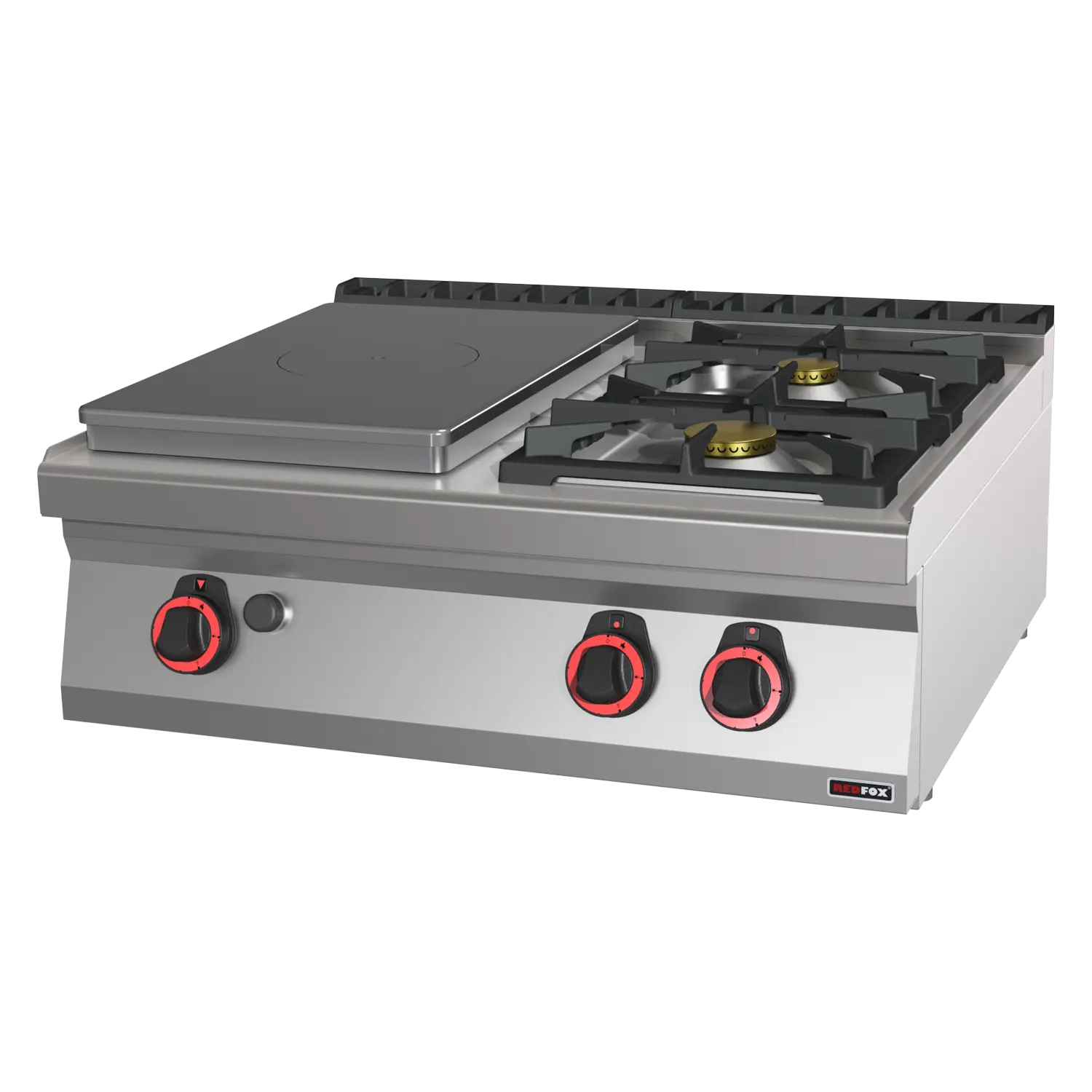 Cooking range solid top gas 3x burner without cabinet | REDFOX - STP 70/08 G