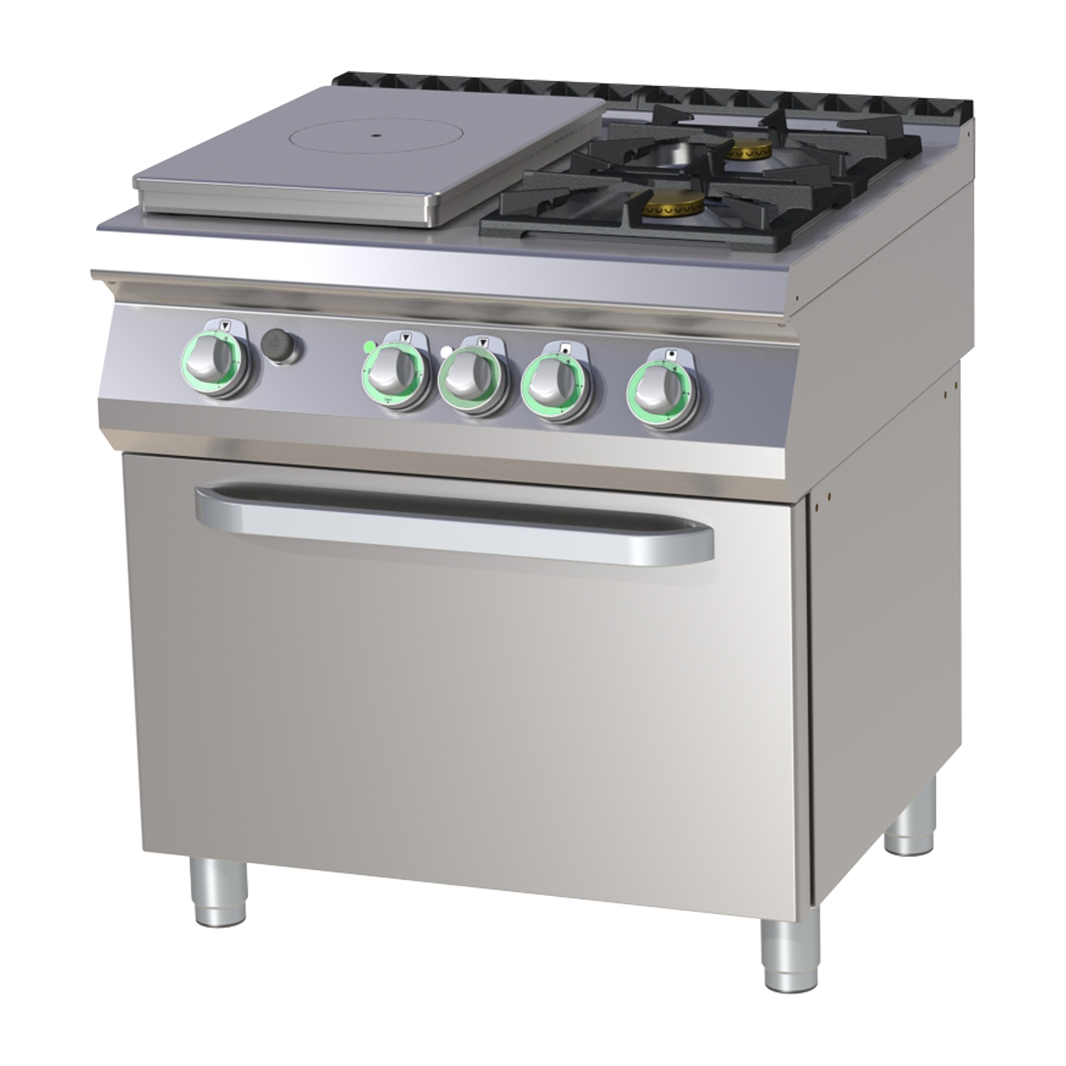 Cooking range solid top gas with electric static oven | RM - STPST 780/21 GE