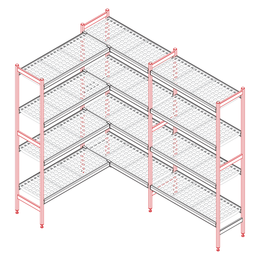Alluminium central side 1700x373 mm | RM - Stojina 1700 mm