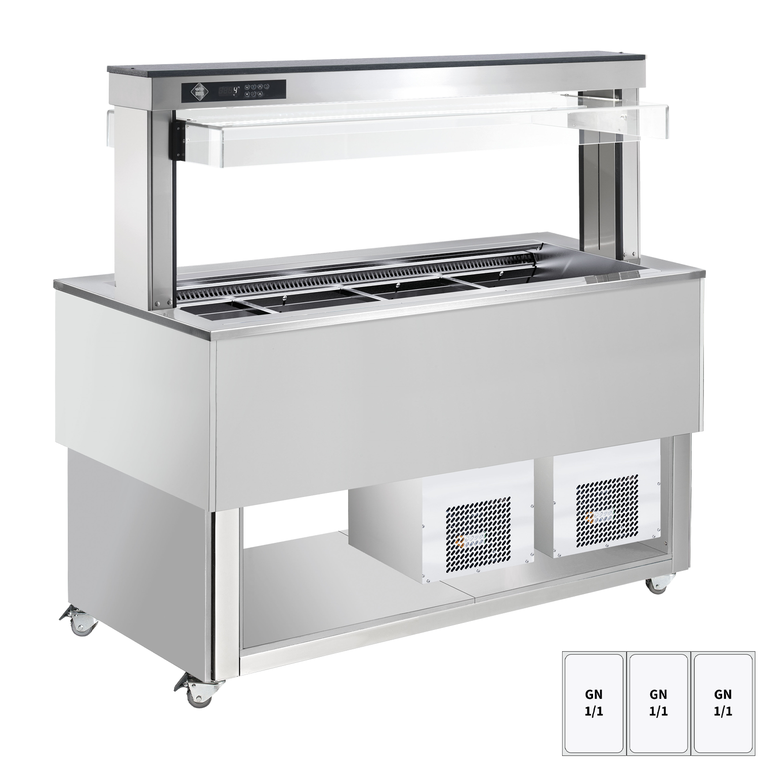Food display island chilled, adjustable GN 3-1/1 RAL | RM - TR BLUE+ 3R