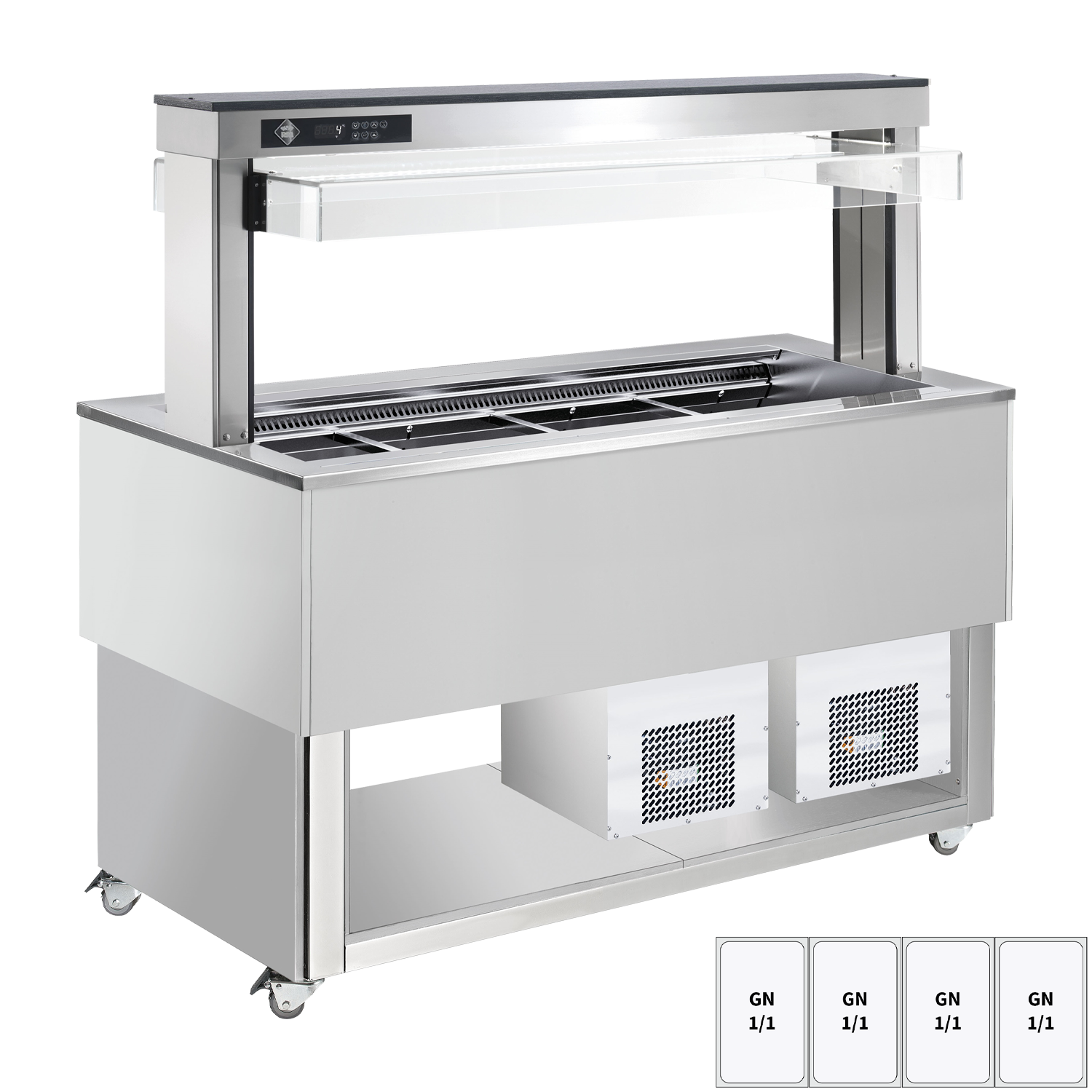 Food display island chilled, adjustable  GN 4-1/1 Inox | RM - TR BLUE+ 4I