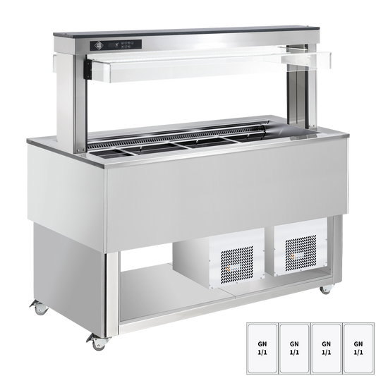 Food display island chilled, adjustable  GN 4-1/1 Inox | RM - TR BLUE+ 4I