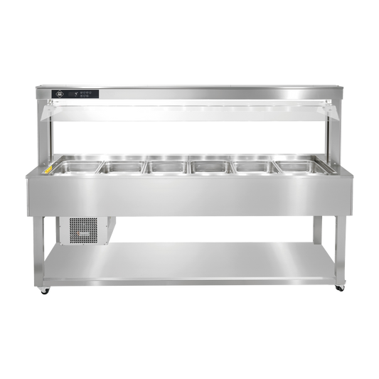 Food display island chilled GN 6-1/1 - 200 mm, Inox | RM - TR GREEN+ 6I