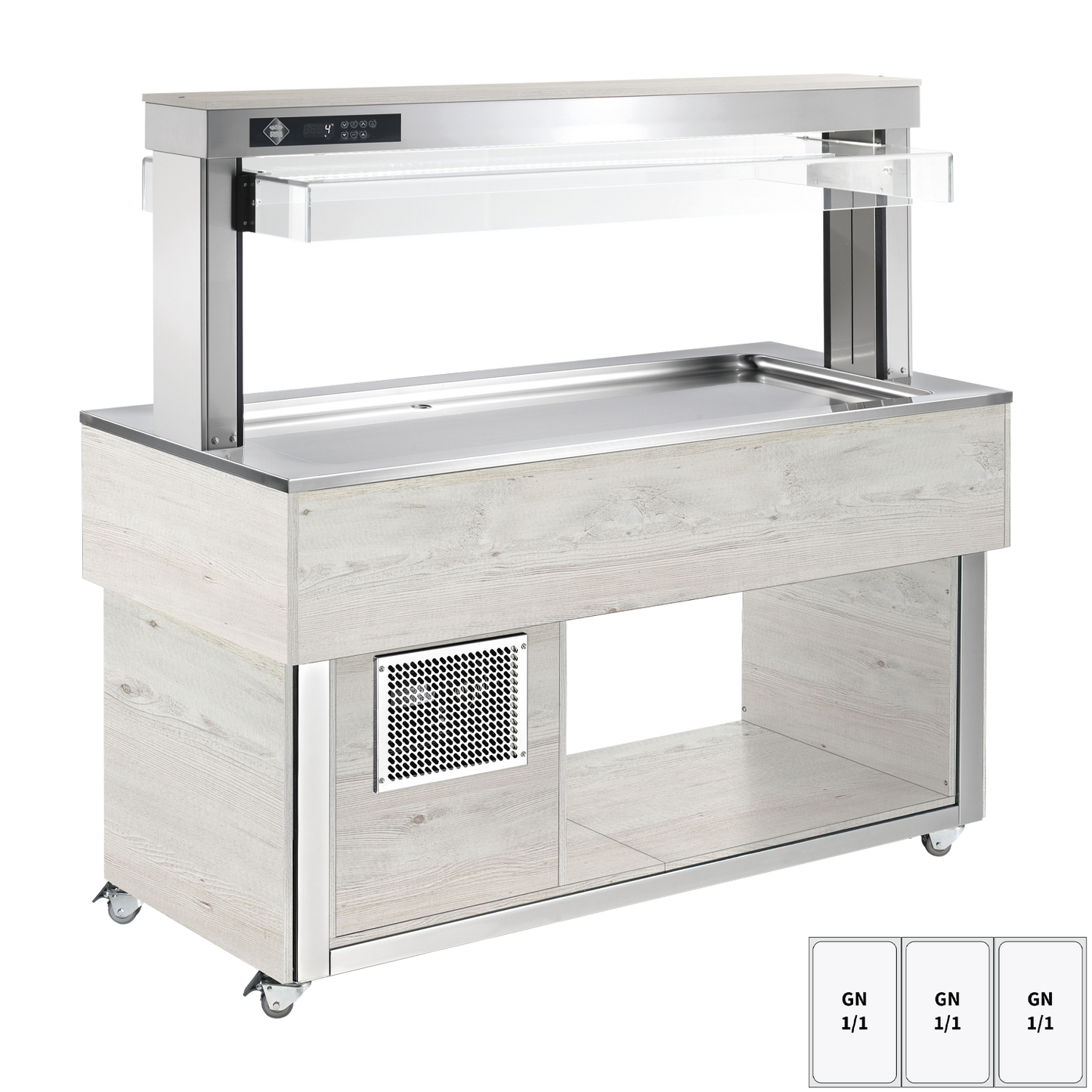 Food display island chilled GN 3-1/1 - 30 mm,  Hemlock | RM - TR LIME+ 3H