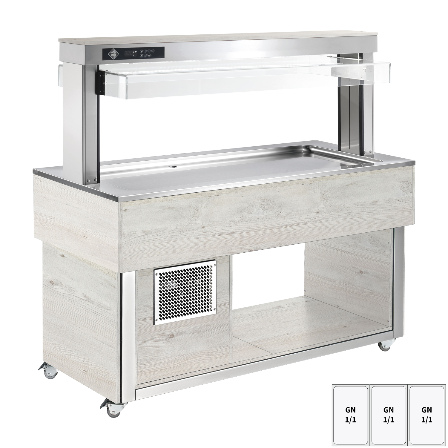 Food display island chilled GN 3-1/1 - 30 mm,  Hemlock | RM - TR LIME+ 3H