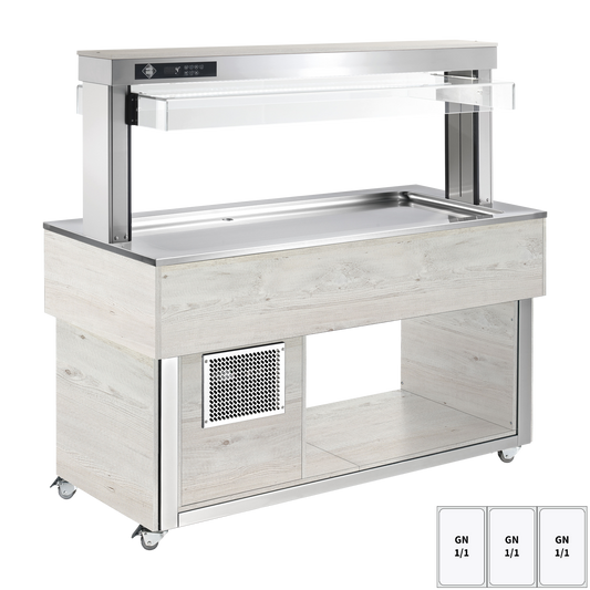 Food display island chilled GN 3-1/1 - 30 mm,  Hemlock | RM - TR LIME+ 3H