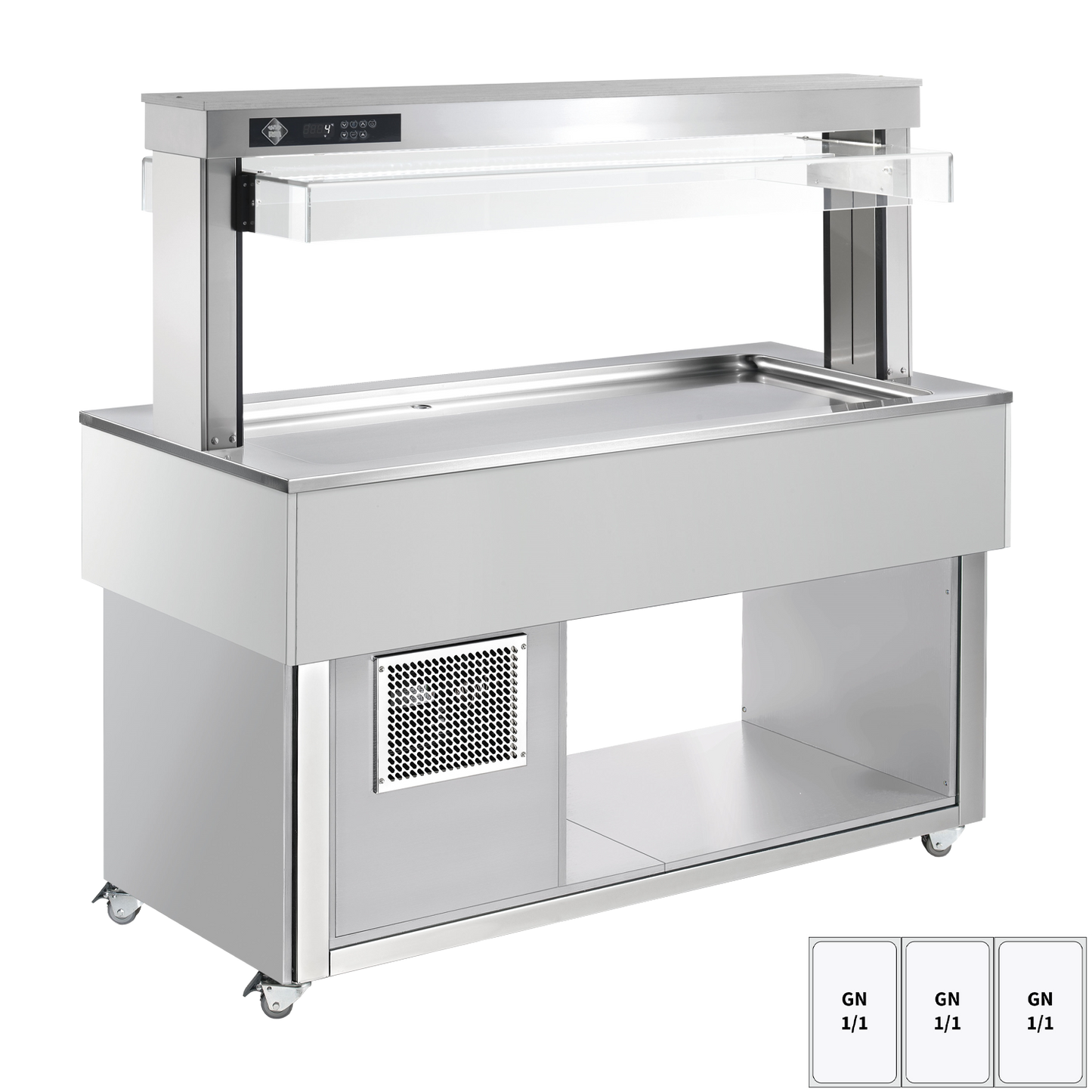 Food display island chilled GN 3-1/1 - 30 mm,  RAL | RM - TR LIME+ 3R