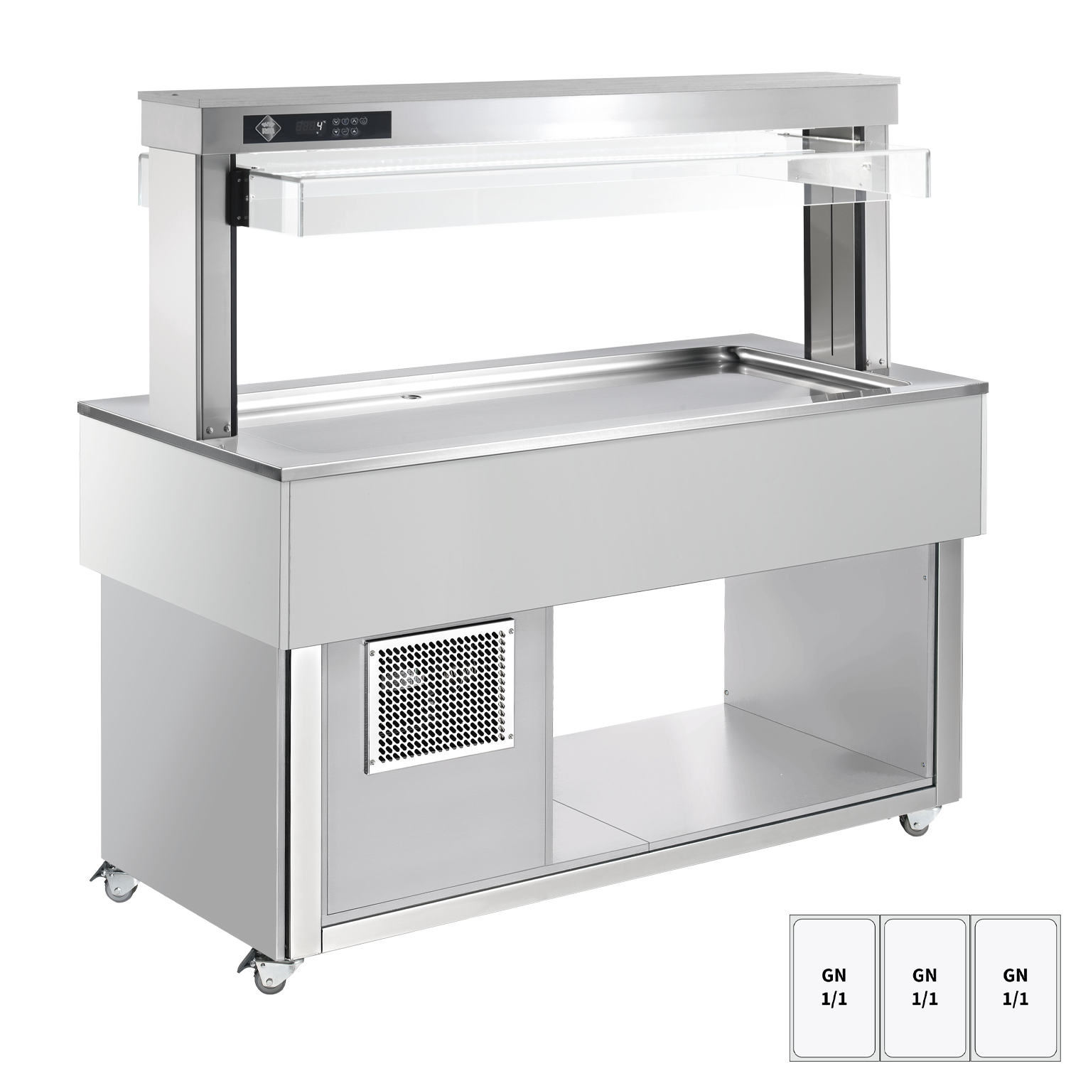 Food display island chilled GN 3-1/1 - 30 mm,  RAL | RM - TR LIME+ 3R