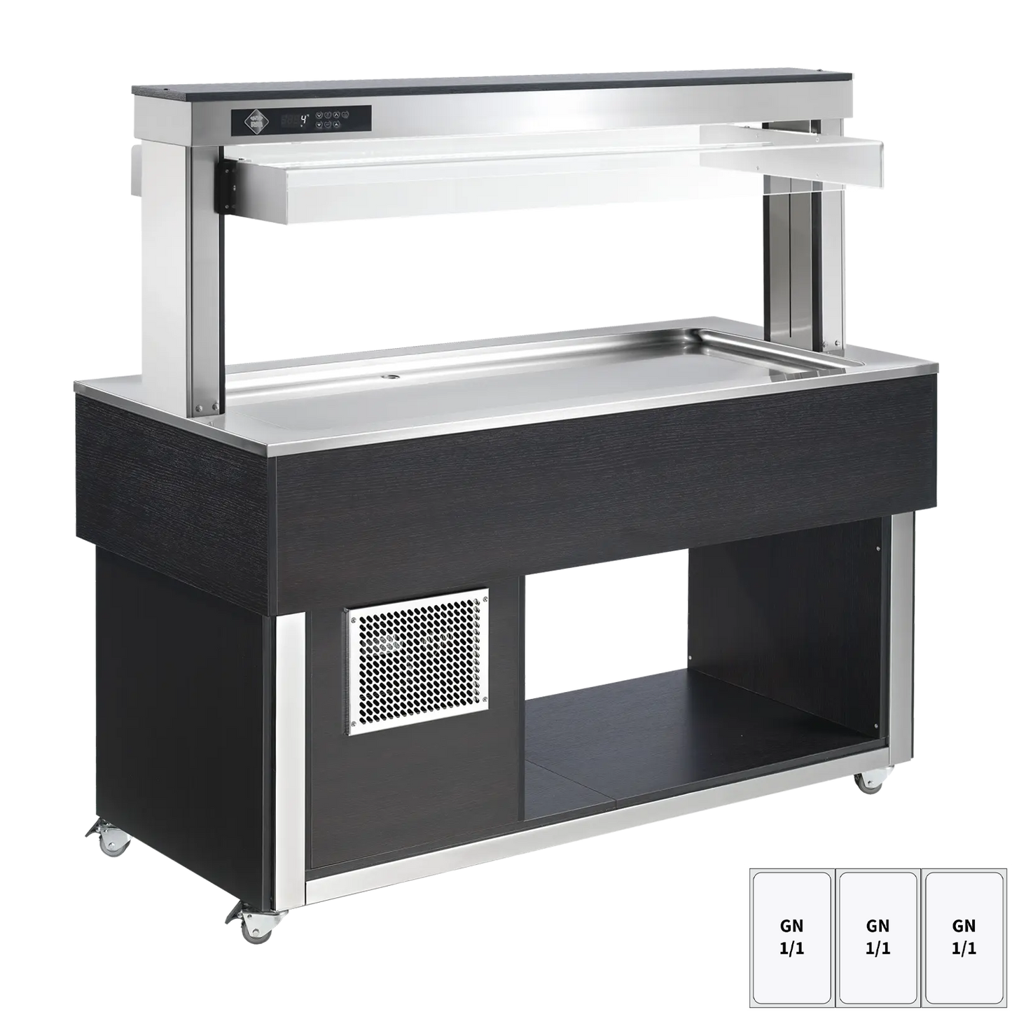 Food display island chilled GN 3-1/1 - 30 mm,  Wenge | RM - TR LIME+ 3W