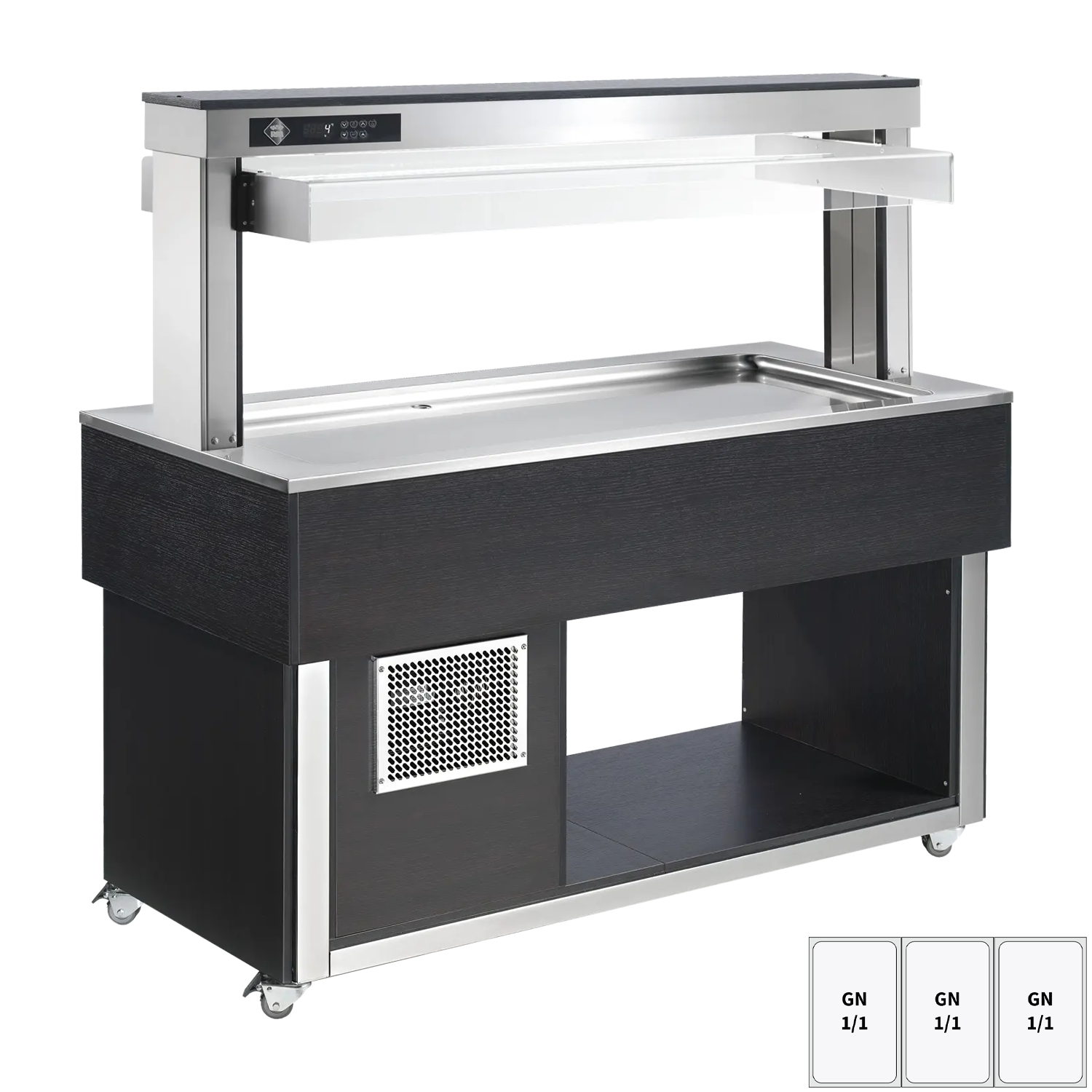 Food display island chilled GN 3-1/1 - 30 mm,  Wenge | RM - TR LIME+ 3W