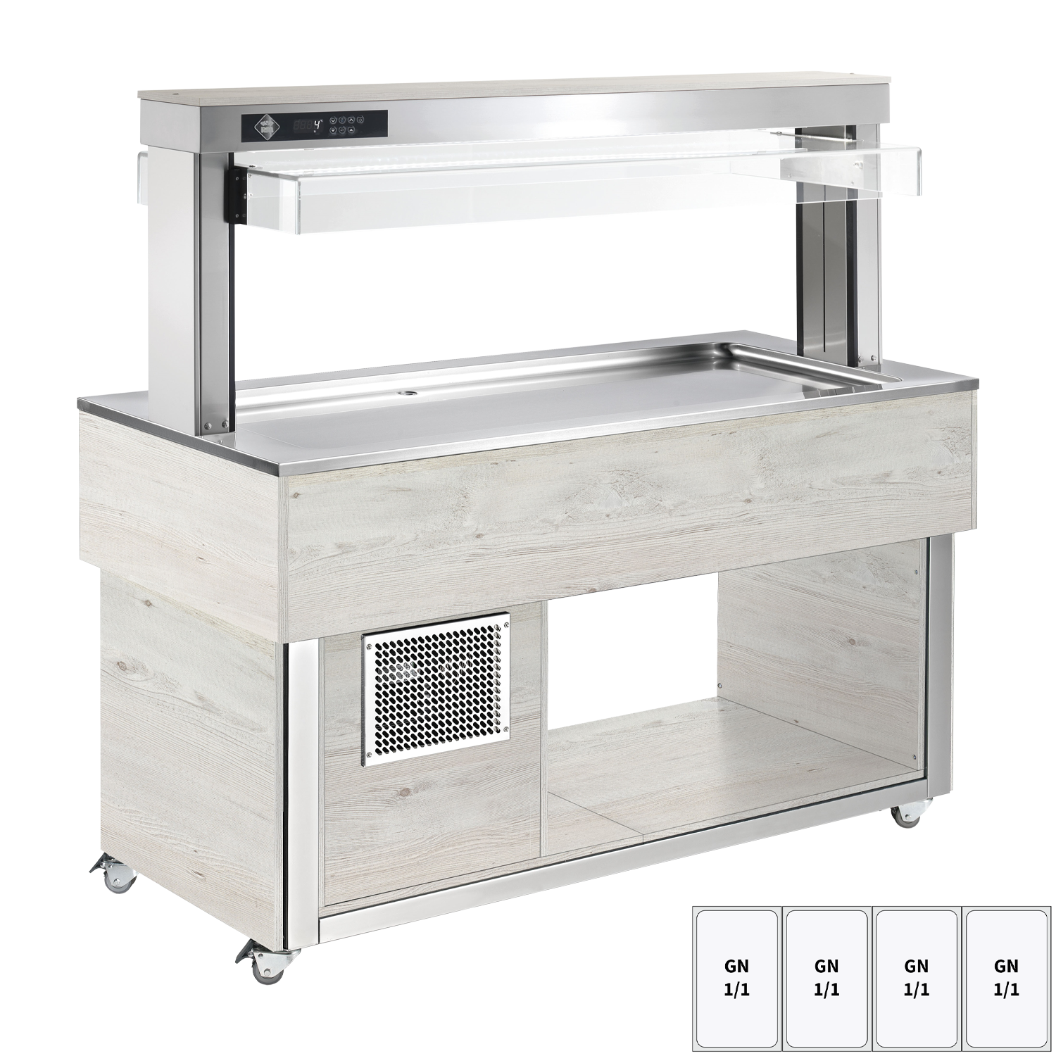 Food display island chilled GN 4-1/1 - 30 mm,  Hemlock | RM - TR LIME+ 4H
