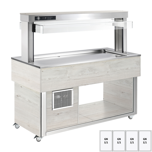 Food display island chilled GN 4-1/1 - 30 mm,  Hemlock | RM - TR LIME+ 4H