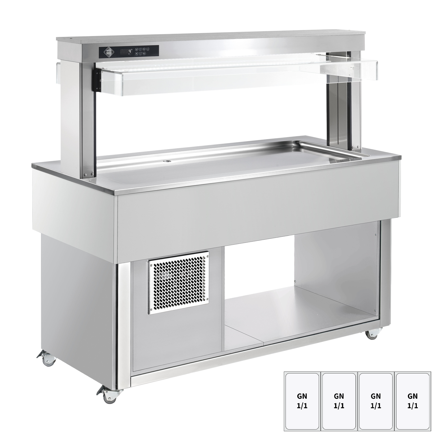 Food display island chilled GN 4-1/1 - 30 mm,  RAL | RM - TR LIME+ 4R