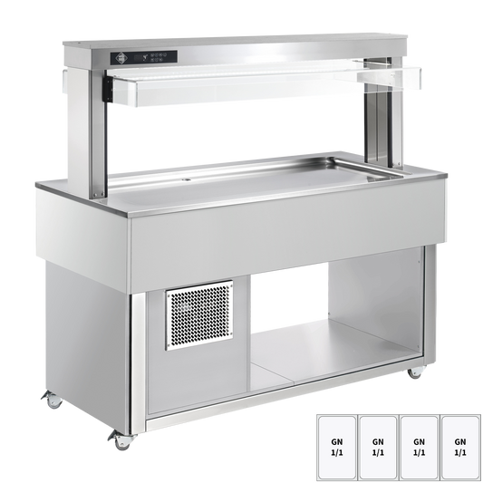 Food display island chilled GN 4-1/1 - 30 mm,  RAL | RM - TR LIME+ 4R
