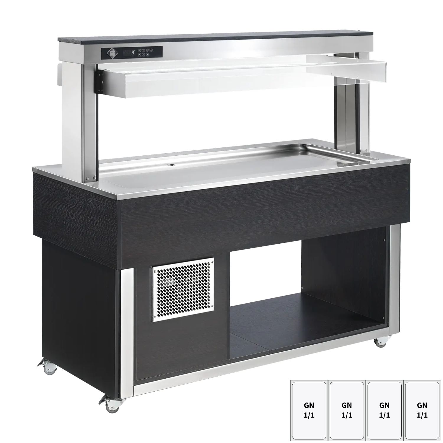 Food display island chilled GN 4-1/1 - 30 mm,  Wenge | RM - TR LIME+ 4W
