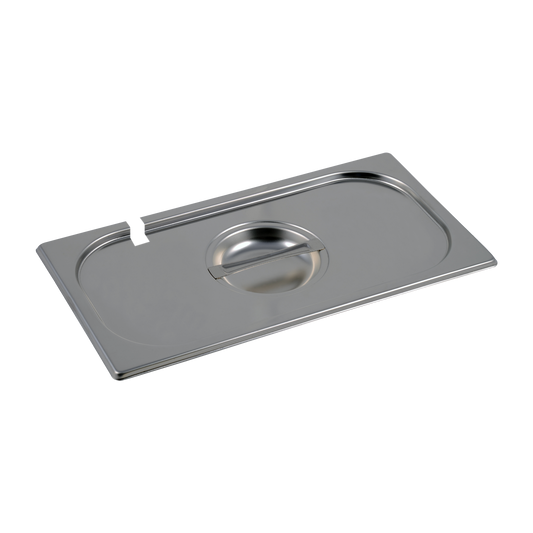 Lid GN 1/3 notched for spoon stainless steel | REDFOX - VGN 1/3 N