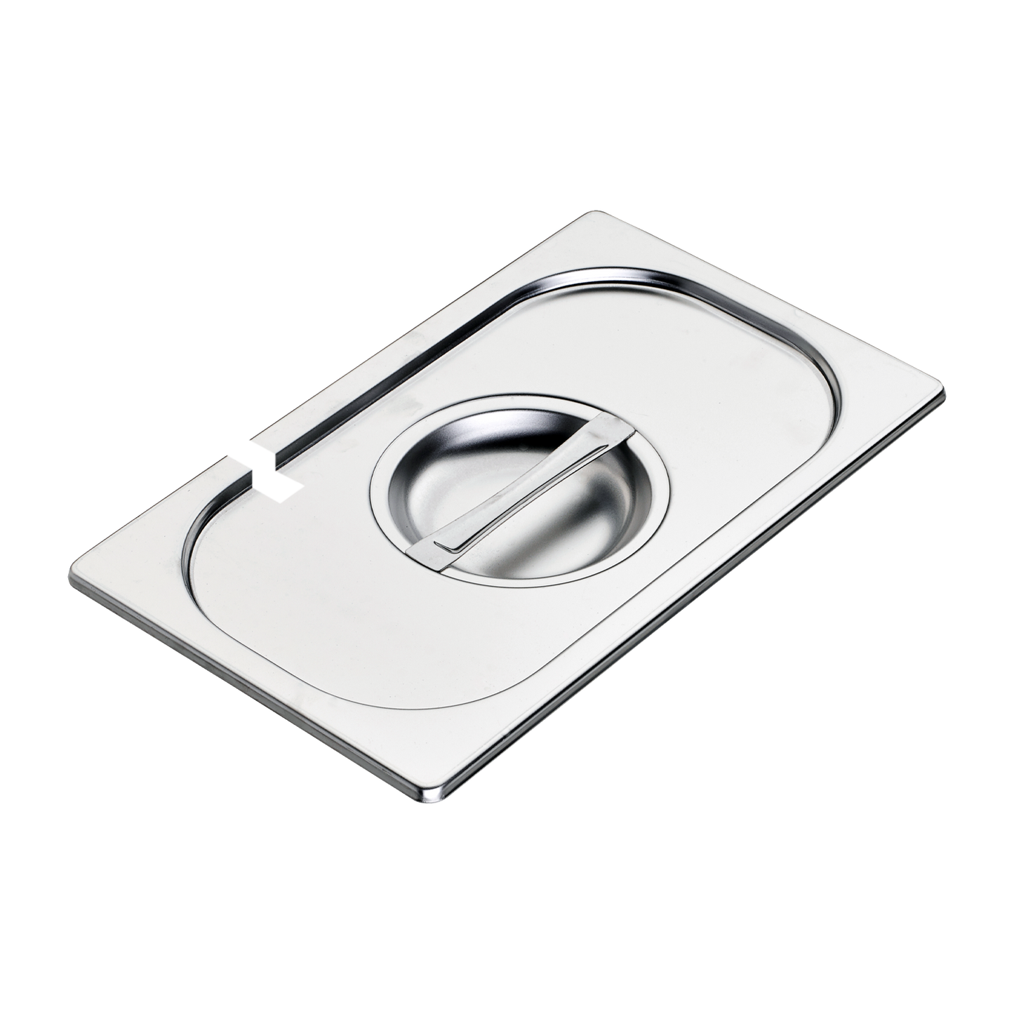 Lid GN 1/4 notched for spoon stainless steel | REDFOX - VGN 1/4 N
