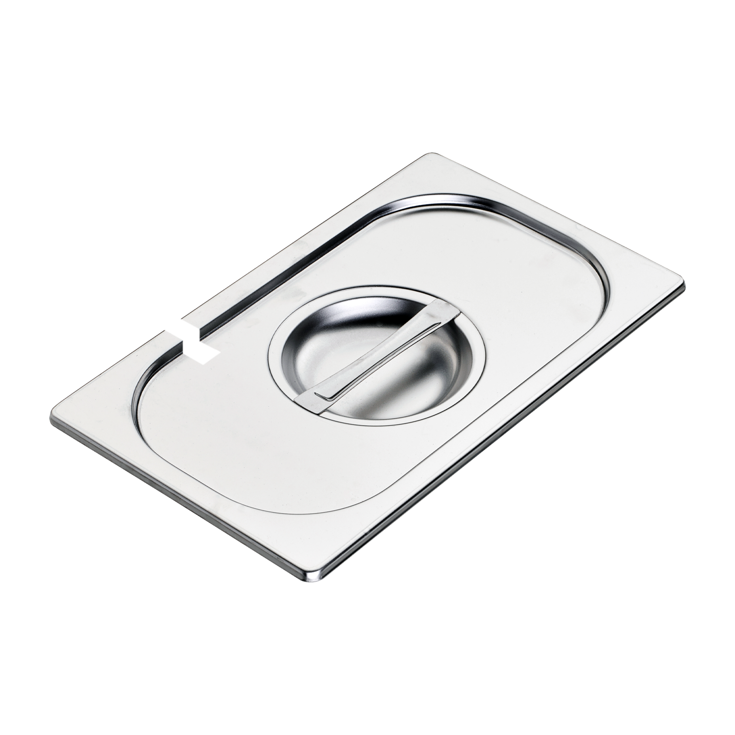 Lid GN 1/4 notched for spoon stainless steel | REDFOX - VGN 1/4 N