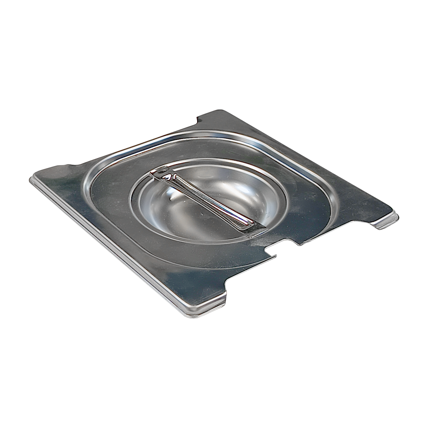 Lid GN 1/6 notched for spoon handles stainless steel | REDFOX - VGN 1/6 NU